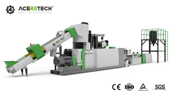Einschnecken-Kunststofffolien-Gewebebeutel-Recycling-Extruder-Granulatormaschine von bester Qualität mit CE/ISO/TUV/BV-Zertifikaten
