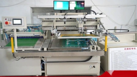 HY-D56 Doppelseitige Staubentfernung Automatische Siebdruckmaschine Etikettenverpackung Siebdruckdrucker Maschinen Wärmeübertragung